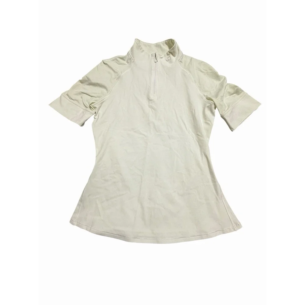 Lululemon Top Women's XS Nulux Quarter Zip Short Sleeve Golf Shirt #HH1-1